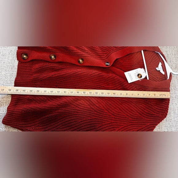 Time And Tru Women’s Boyfriend Auburn Sun Orange Button Down Sweater Sz XXXL 22 - Picture 10 of 10